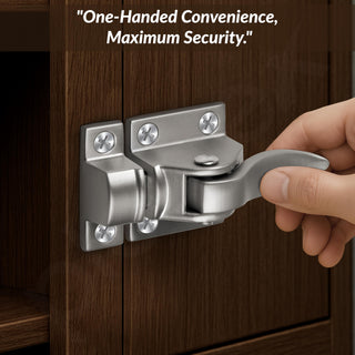 Plantex Cabinet Latch – Heavy-Duty Hatch Case Bolt for Storage Units, Toolboxes, Kitchen Cabinets & Cupboards - Pack of 6 (Satin)