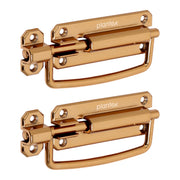 Plantex Door Stopper/5 Inch Baby Latch Kadi/Door Latch for Bathroom/Door Lock for Home/Office Doors - Pack of 2 (Rose Gold)
