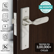 Plantex Heavy Duty Door Lock ÃƒÂ¢Ã¢â€šÂ¬Ã¢â‚¬Å“ Bathroom Door Lock/Mortise 8inch Keyless Plate Handle Set for Home/Bathroom/Store Room/Balcony/Office with Baby Latch (8106, Matt)