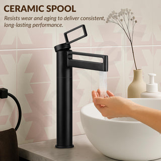 Plantex Pure Brass Wash Basin Tap/Pillar Cocke for Basin/Faucet for Wash Basin-(7881-Matt Black)