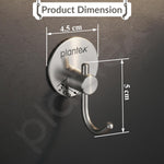 Plantex Wall Hanging Hook/Bath Towel Hook/Self Adhesive Round Robe Hooks for Kitchen/Bathroom/Stylish Home Decor Items - Pack of 2 (Chrome)