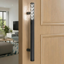 Plantex 12 Inch LED Main Door Handle/Pull-Push Handle with Sensor Touch/Lighting Door Handle for Main Door/Stainless Steel Handle for Home & Door Decor - Pack of 1 (Z-Black)