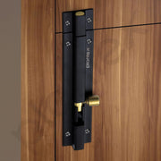 Plantex Stainless Steel Door Kit for Single Door/Door Accessories (10-inch Al-Drop,8-inch Latch,2 Handles,7-inch Tower Bolt and 4-inch Door Stopper-(Black & Gold)