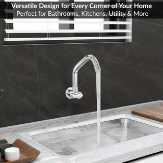 Plantex Pure Brass Sink Tap for Kitchen Basin with 360° Extended Swivel Spout/Kitchen Tap with Water Saving Nozzle - 7 Year Warranty (BAL-511-Chrome Finish)