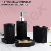 Plantex Polyresin  Bathroom Accessories Set Soap Dispenser/Toothbrush Holder/Bathroom Tray/Tumbler Holder/Soap Dish - 5 Piece(921)