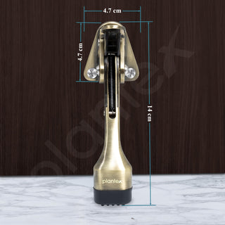 Plantex Door Stopper for Home - 5 Inch Long Hydraulic Stopper With Rubber Grip (Set of 8, Brass Antique)