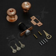 Plantex Door Lock - Cylindrical Door Lock with 3 Keys/Tubular Door Knob/Lock for Main Door/Bedroom (Rose Gold), Stainless Steel