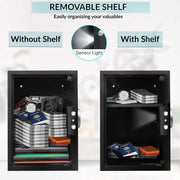 Plantex 56 Litres Safe Locker for Home/Safety Locker Box with Electronic Keypad & Emergency Keys/Master & User Code Access with LED Light/Tijori Box/2 Years Warranty By Plantex - Black