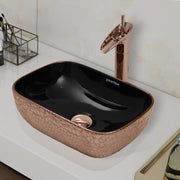 Plantex Table Top Wash Basin For Bathroom/Designer Ceramic Basin/Countertop Vessel Sink Basin - Indo-European Collection (14 x 10 x 5 Inch)