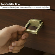 Plantex Drawer Kadi/2 Inch Chest Handle for Drawer/Square Cabinet Kadi/Pull-Push Small Kadi for Home/Office Drawer - Pack of 4 (SH-358, Brass Antique)