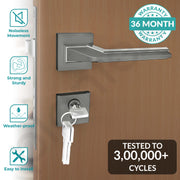 Plantex Triple Security Door Lock for Home/Main Door Lock Set with 3 Years of Warranty/Mortise Lock for Door with Brass Lock Body & Cylinder(Satin Black & Matt Finish)