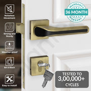 Plantex Main Door Lock for Home with 3 Years of Warranty/Mortise Locks for Door - Main Door Lock Set (PT-007- Brass Antique - Black)