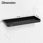 Plantex Self Adhesive Shelf for Bathroom/Multipurpose No Drill Bathroom Organizer/15x5 inch Shelf for Home/Office/Hotel - Pack of 1 (1502, Black)