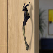 Plantex 13 Inch Deer Shape Door Handle For Main Door/Heavy Duty Main Handles/Pull Push Antique Door Handle for Home/Office - Pack of 1 (Brass Antique)