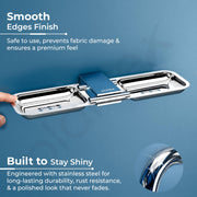 Plantex 304 Grade Stainless Steel Double Soap Holder for Bathroom/Dual Soap Case/Wall Mount Soap Holder/Bathroom Accessories - Pack of 1 (Regent, Chrome)