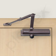 Plantex Premium Aluminium Door Closer/55kg Automatic Door Closer for Wooden Door/Adjustable Spring Door Closer- Brown (ISO 9001 Certified)