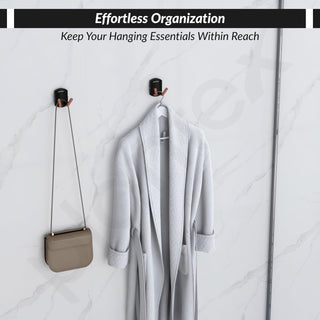Plantex 304 Grade Stainless Steel Robe Hook/Cloth-Towel Hanger/Door Hanger Hook/Bathroom Accessories (Parv - Rose Gold & Black)