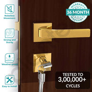 Plantex Triple Security Door Lock for Home/Main Door Lock Set with 3 Years of Warranty/Mortise Lock for Door with Brass Lock Body & Cylinder(7107 - Gold)