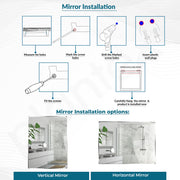 Plantex Unframed Unframed Mirror for Bedroom/Bathroom/Dressing Room/Living Room/Entryway/Wall - Rectangle Shape (18 X 24 Inch)