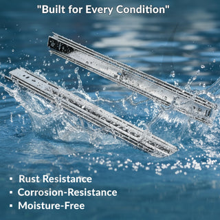 Plantex Drawer Channel/Regular Ball Bearing/Channel for Drawer/Telescopic Channel for Wooden & Metals Drawers in Kitchen, Wardrobe, (22-Inch,Silver) 1 Pair Set