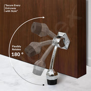 Plantex Door Stopper for Main Door/5-Inch Stopper with Rubber Grip/Stoppers for Wooden Door/Stops for Door â€“ Pack of 1 (Chrome)