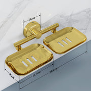 Plantex Galaxy 304 Grade Stainless Steel Rectangular Double Soap Dish for Bathroom/Soap Stand/Soap Holder/Soap Storage/Bathroom Accessories – (PVD Gold)