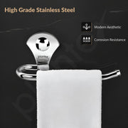 Plantex Royal Stainless Steel Napkin Holder for Wash Basin/Towel Ring/Napkin Holder/Bathroom Accessories (Chrome)