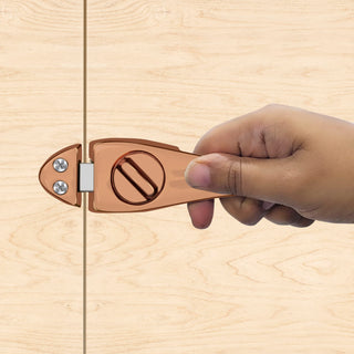 Plantex Door Lock/2in1 Baby Latch with Door Handle for Bathroom/Bedroom Door(Rose Gold) - Pack of 1