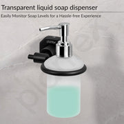 Plantex 304 Grade Stainless Steel Soap Dispenser for Bathroom/Liquid Dispenser for Kitchen/Shampoo Dispenser/Bathroom Accessories - Nipron (Black)