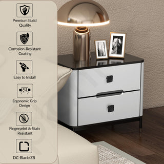 Plantex Knobs for Drawers/Drawer Knobs for Cabinets/Pull-Push Knobs for Kitchen/Bedroom Drawer - Pack of 6 (SH-434, DC-Black & Z-Black)