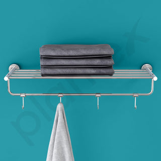 Plantex Stainless Steel 24 Inch Towel Rack for Bathroom/Towel Holder/Towel Stand/Towel Hanger/Bar/Bathroom Accessories - Pack of 1 (Chrome)