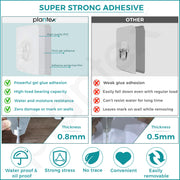 Plantex Self-Adhesive Double Sticker for Bathroom/Hanger for Bedroom/Livingroom/Magic Sticker for Wall/Strong Magic Adhesive Sticker for Kitchen Corner Shelf -Pack of 2 (14x7cm)
