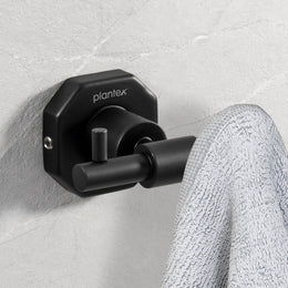 Plantex 304 Grade Stainless Steel Robe Hook/Cloth Holder/Towel Hanger/Bathroom Accessories - Nipron (Black)