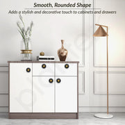 Plantex Drawer Knobs/Cabinet Knob/Round Knobs for Drawer Cabinets/Pull-Push Knob for Home/Office Drawer - Pack of 4 (Black)