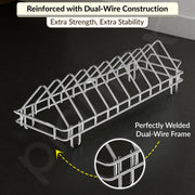 Plantex Stainless Steel Dish Rack/Thali Stand/Plate Fixer/Plate Stand/Tandem Box Accessories (Chrome)
