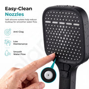 Plantex Hand Shower for Bath/3 Mode Multifunctional Shower/5-Inch ABS Plastic Silicone Handheld Shower/Easy Mode Switching – (Black, APS-609)