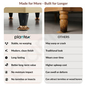Plantex 3 Inch Sofa Leg for Bed Furniture/Aluminium Sofa Leg for Table/Support Legs/Furniture Leg - Pair of 1 (2 Piece) (DTS-87, Black & Rose Gold)