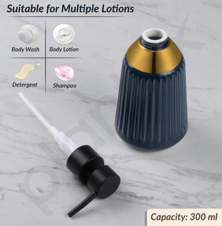 Plantex Ceramic Bathroom Set - Soap Holder for Bathroom/Liquid Soap Dispenser/Tumbler Holder/Toothbrush Holder - 3 Pcs Set