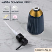 Plantex Ceramic Bathroom Set - Soap Holder for Bathroom/Liquid Soap Dispenser/Tumbler Holder/Toothbrush Holder - 3 Pcs Set