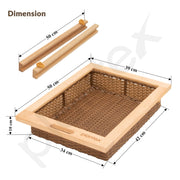 Plantex PVC Wicker Basket for Modular Kitchen/Wicker Basket for Storage/Pull Out Drawers for Kitchen Cabinets- Pack of 1 (20 x 16.5 x 4 inch)
