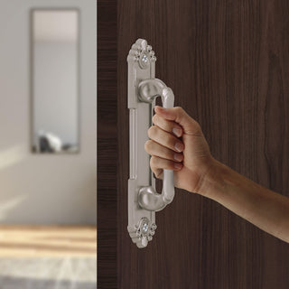 Plantex 8 Inch Heavy Duty Main Door Handle/Pull Push Handle for Main Door Home & Hotel/3 Years Warranty Pack of 1 (294, Satin Finish, Silver)