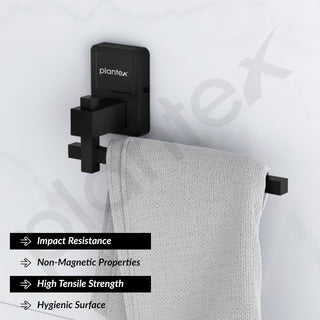 Plantex 304 Grade Stainless Steel Napkin Holder/Towel Holder/Towel Hanger for Kitchen/Towel Ring/Bathroom Accessories - Darcy (Black)
