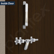 Plantex Stainless Steel Door Kit for Single Door/Door Accessories (10-inch Al-Drop,8-inch Latch,2 Handles of 8 and 7 Inch,7-inch Tower Bolt and 4-inch Door Stopper- (Chrome & Satin)