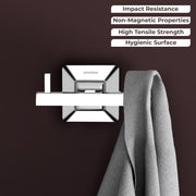 Plantex 304 Grade Stainless Steel Robe Hook/Cloth-Towel Hanger/Door Hanger-Hook/Bathroom Accessories - Pack of 1, Squaro (Chrome)