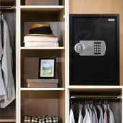 Plantex 56 Litre Safe Locker for Home/Hotel Safe Tijori Box/Electronic Safety Locker with Master & User Dual Code Access with Emergency Key/2 Years Warranty By Plantex (Black)