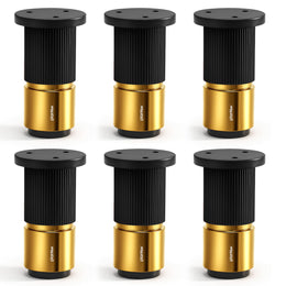 Plantex 3 Inch Sofa Leg for Bed Furniture/Aluminium Sofa Leg for Table/Support Legs/Furniture Leg - Pair of 3 (6 Piece) (DTS-77, Black & Gold)