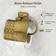 Plantex 304 Grade Stainless Steel Toilet Paper Holder/Toilet Paper Roll Holder/Toilet Tissue Paper Roll Holder/Bathroom Accessories - Squaro (Antique)