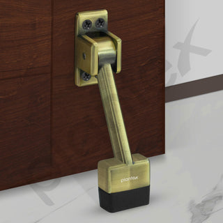 Plantex 5 Inch Long Gate Stopper for The Wooden Door/Door Stopper with Rubber Grip - (Pack of 8) Brass Antique