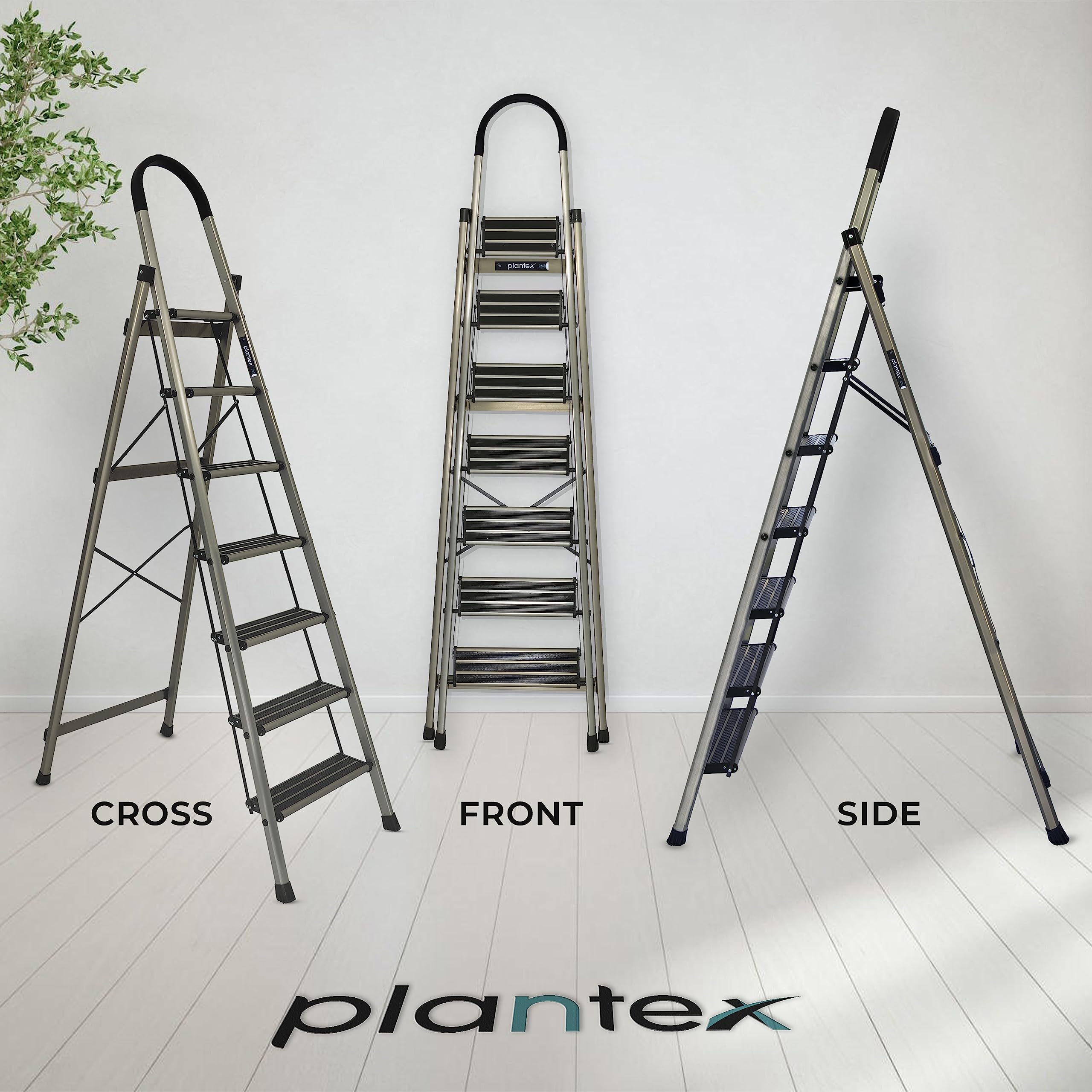 Plantex Guardex 7 Step Foldable Aluminum Ladder for Home/Ladder