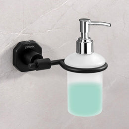 Plantex 304 Grade Stainless Steel Soap Dispenser for Bathroom/Liquid Dispenser for Kitchen/Shampoo Dispenser/Bathroom Accessories - Nipron (Black)